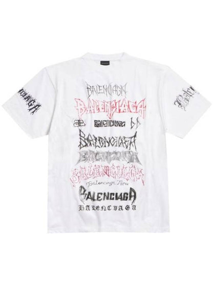 Luxury Balenciaga Trending 2025 Cotton Crew Neck Short Sleeve T-shirt White