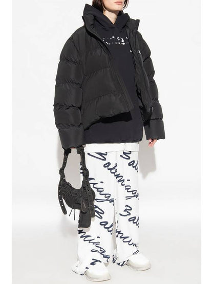 Luxury Balenciaga Trending 2025 Logo Oversized Cotton Hoodie Black