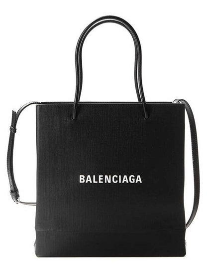 Luxury Balenciaga Trending 2025 Logo Print Square Tote Bag Black