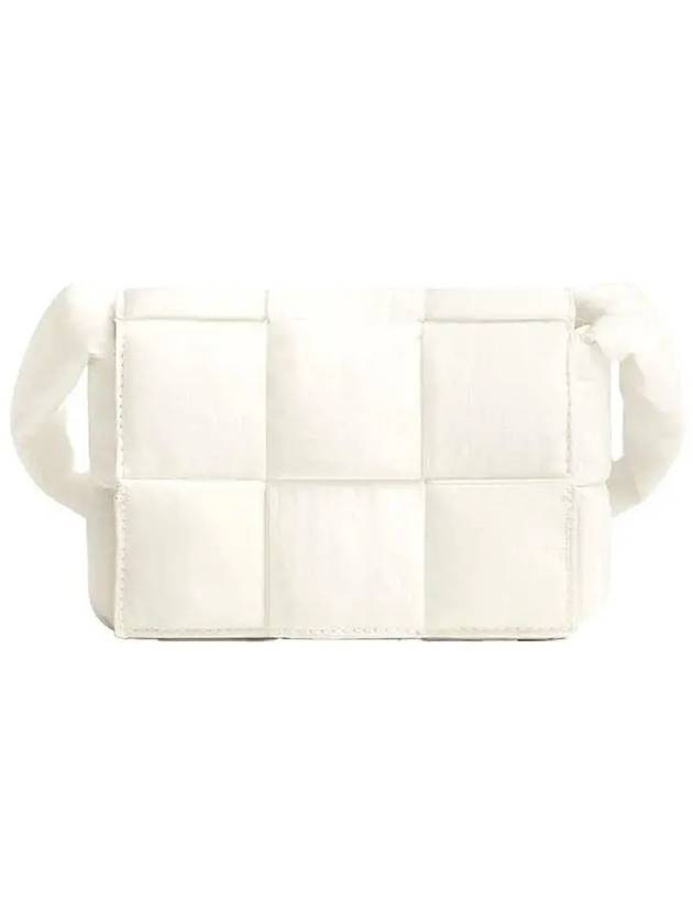 Luxury Bottega Veneta Padded Tech Mini Cassette Cross Bag White