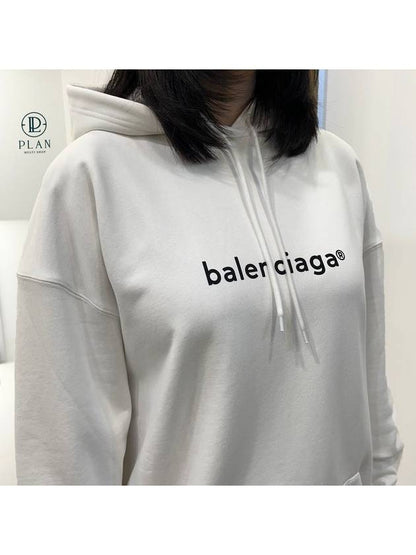 Luxury Balenciaga Trending 2025 WoMen's logo printed oversized Hoodie top white