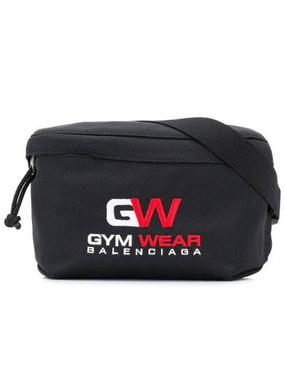 Luxury Balenciaga Trending 2025 Gym Wear Nylon Belt Bag Black