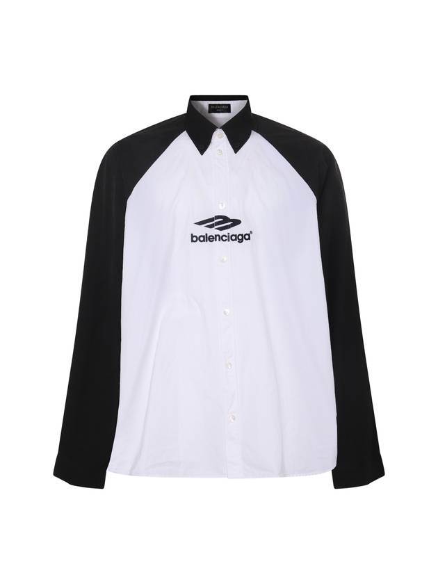 Luxury Balenciaga Trending 2025 Raglan Cotton Polo Shirt Black White