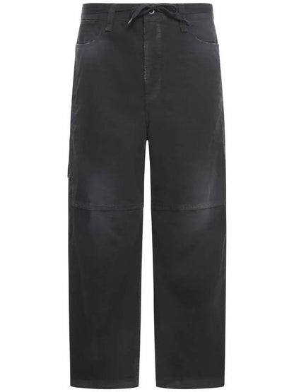 Luxury Balenciaga Trending 2025 Cropped Cargo Straight Pants Black
