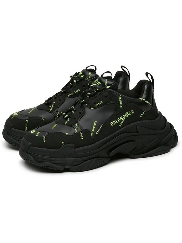Luxury Balenciaga Trending 2025 All Over Triple S Low Top Sneakers Black