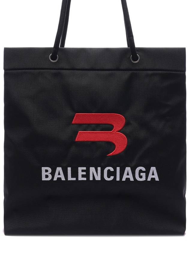 Luxury Balenciaga Trending 2025 Explorer Embroidered Logo Tote Bag Black