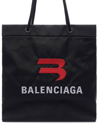 Luxury Balenciaga Trending 2025 Explorer Embroidered Logo Tote Bag Black