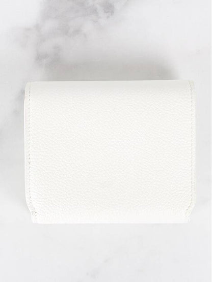 Luxury Balenciaga Trending 2025 BB silver bi fold wallet white