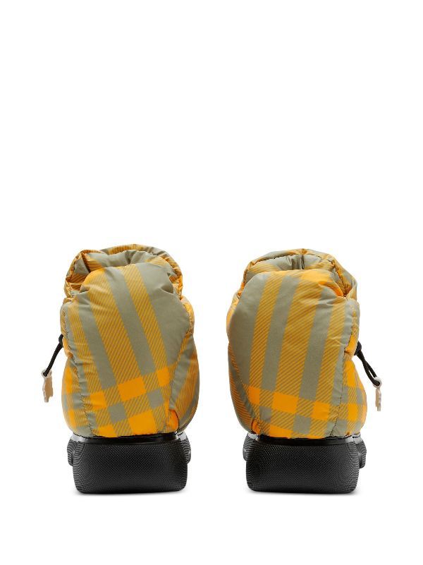 Luxury Burberry Check Pillow Padded Ankle Boots Neutrals