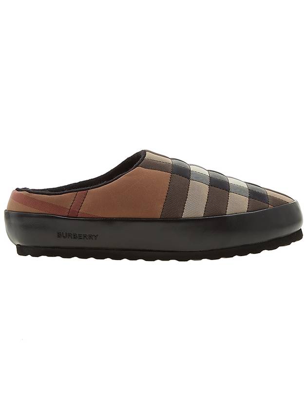Luxury Burberry House Check Flat Slippers Brown