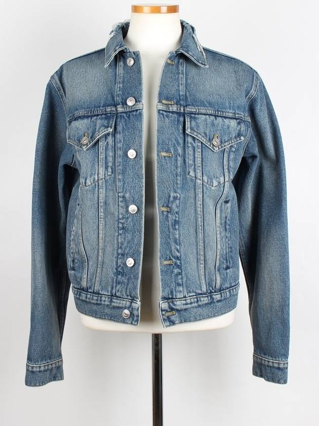 Luxury Balenciaga Trending 2025 wave logo denim jacket 46