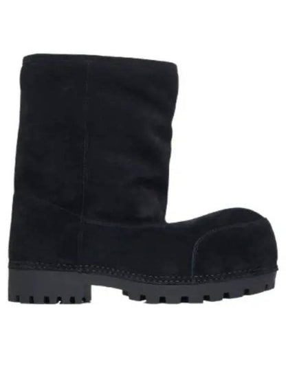 Luxury Balenciaga Trending 2025 Suede Fur Winter Boots Black