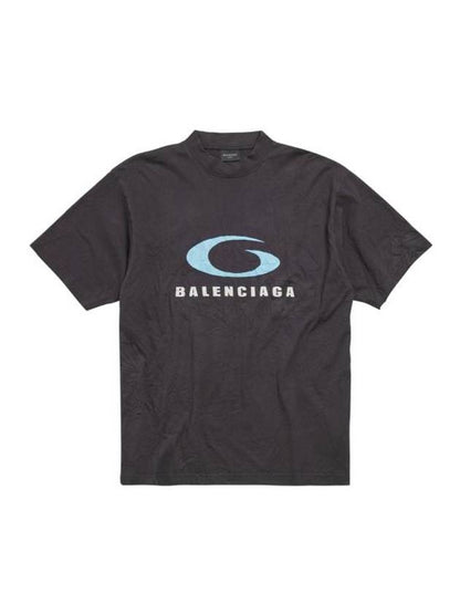Luxury Balenciaga Trending 2025 Logo Print Cotton Short Sleeve T-Shirt Black