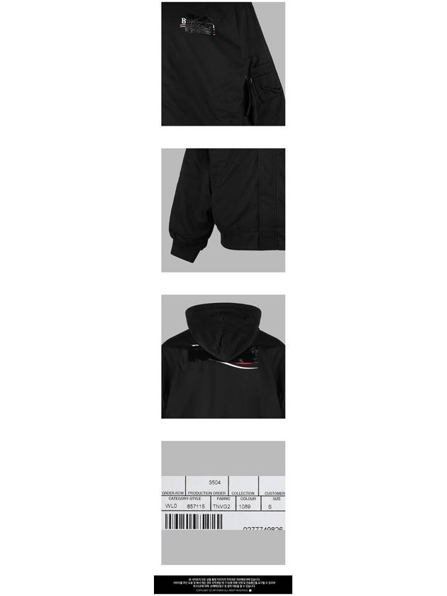 Luxury Balenciaga Trending 2025 Gaffer Padded Cotton Bomber Jacket Black