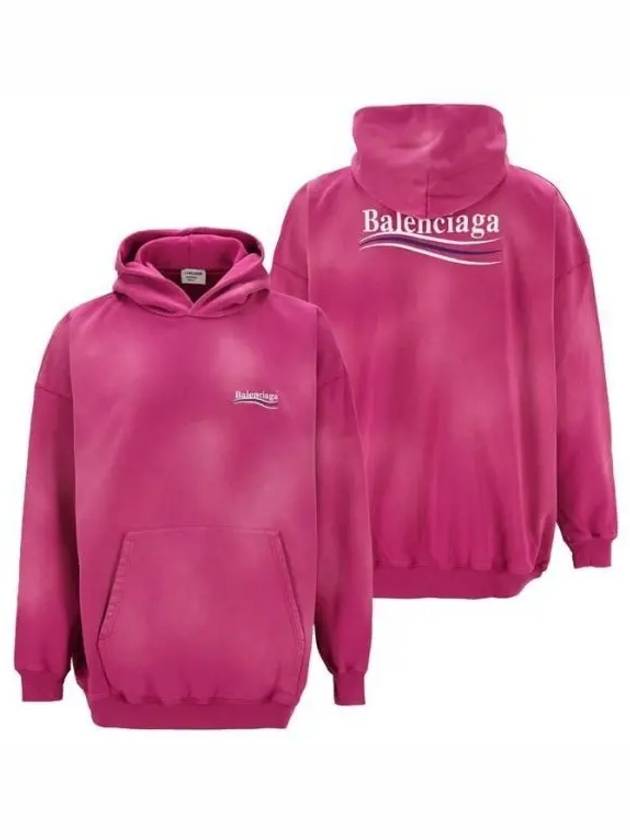 Luxury Balenciaga Trending 2025 Political Campaign Oversized Fit Hoodie Pink