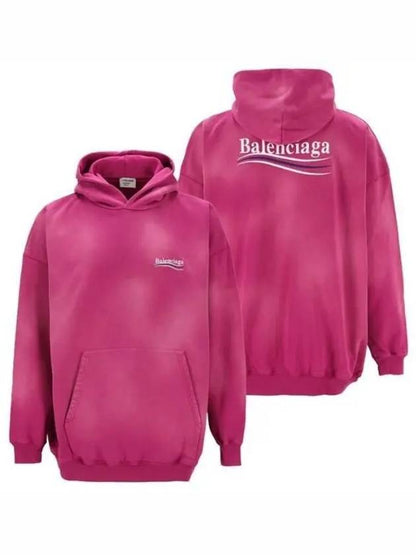 Luxury Balenciaga Trending 2025 Political Campaign Oversized Fit Hoodie Pink