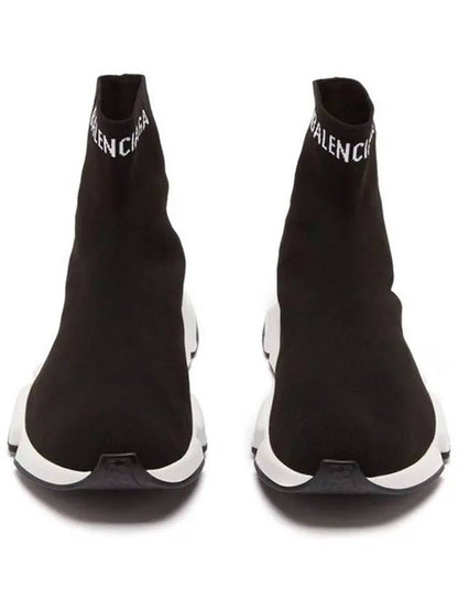 Luxury Balenciaga Trending 2025 Speed Logo High Top Sneakers Black