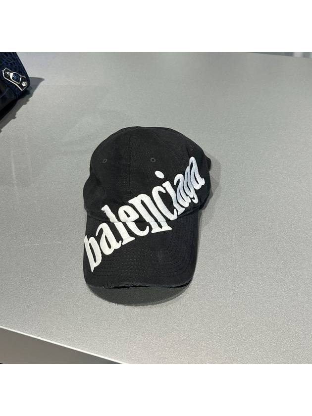 Luxury Balenciaga Trending 2025 diagonal logo ball cap black