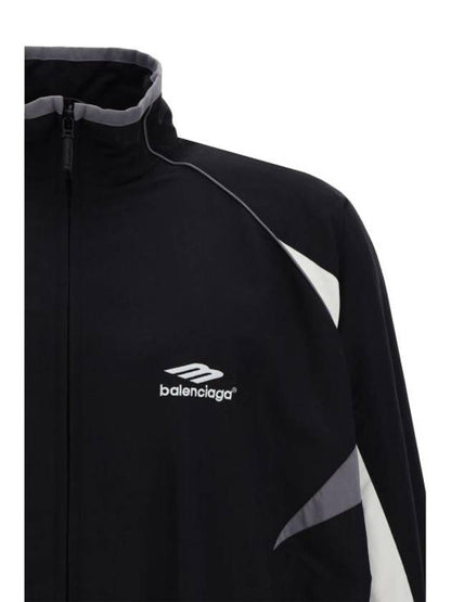 Luxury Balenciaga Trending 2025 3B Sports Icon Medium Fit Track Jacket Black