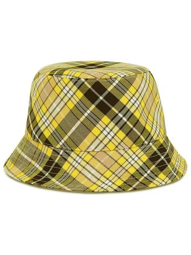 Luxury Burberry Vintage Check Reversible Bucket Hat Yellow