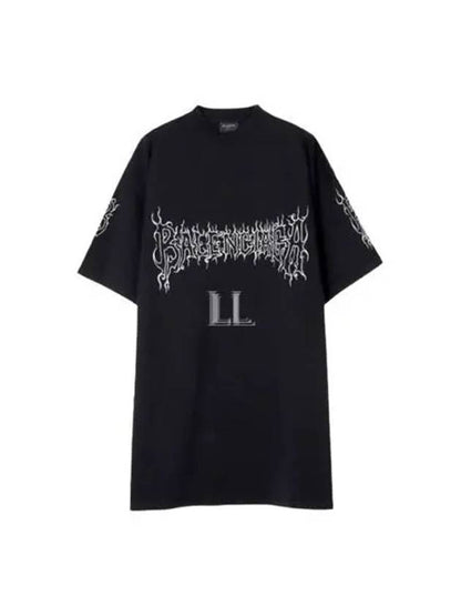 Luxury Balenciaga Trending 2025 Darkwave Cotton Short Sleeve T-Shirt Black