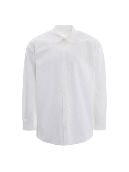 Luxury Balenciaga Trending 2025 Logo Pocket Long Sleeve Shirt White