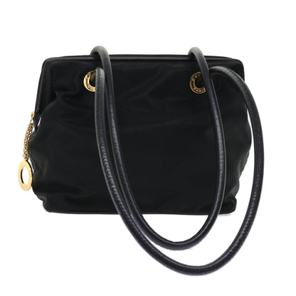 Luxury CELINE Shoulder Bag Nylon Leather Black  ep1289