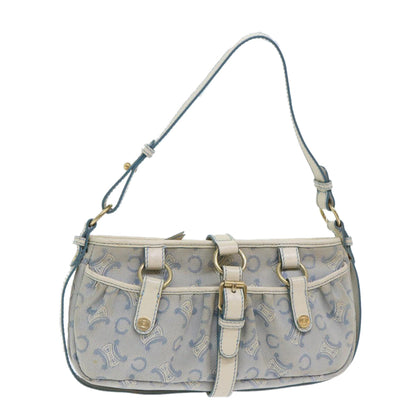 Luxury CELINE C Macadam Canvas Shoulder Bag Light Blue  ep1409