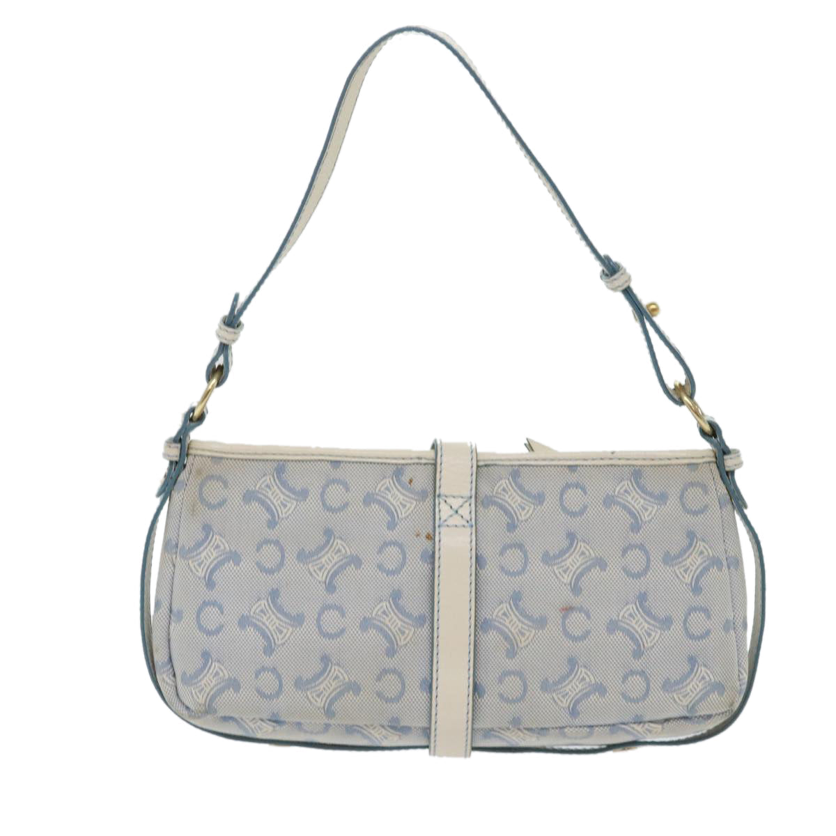 Luxury CELINE C Macadam Canvas Shoulder Bag Light Blue  ep1409
