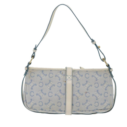 Luxury CELINE C Macadam Canvas Shoulder Bag Light Blue  ep1409