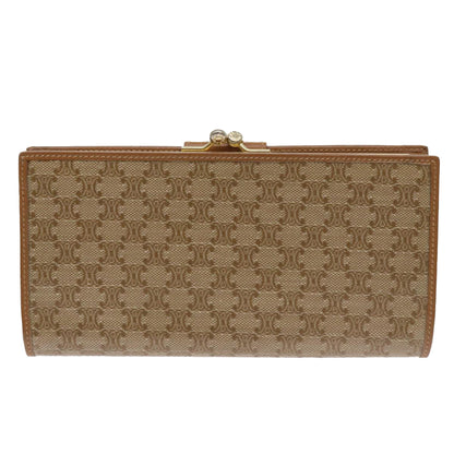 Luxury CELINE Macadam Canvas Long Wallet Beige  ep1527