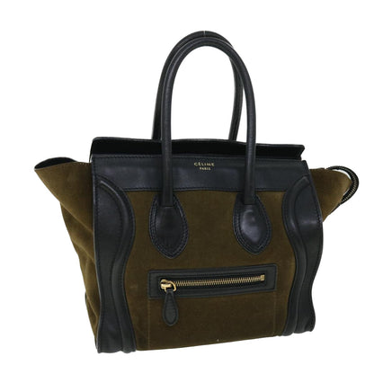 Luxury CELINE Luggage Mini Hand Bag Suede Leather Khaki  ep1582