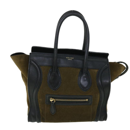 Luxury CELINE Luggage Mini Hand Bag Suede Leather Khaki  ep1582