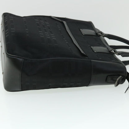 Luxury Burberry Tote Bag Canvas Black Auth ep1588