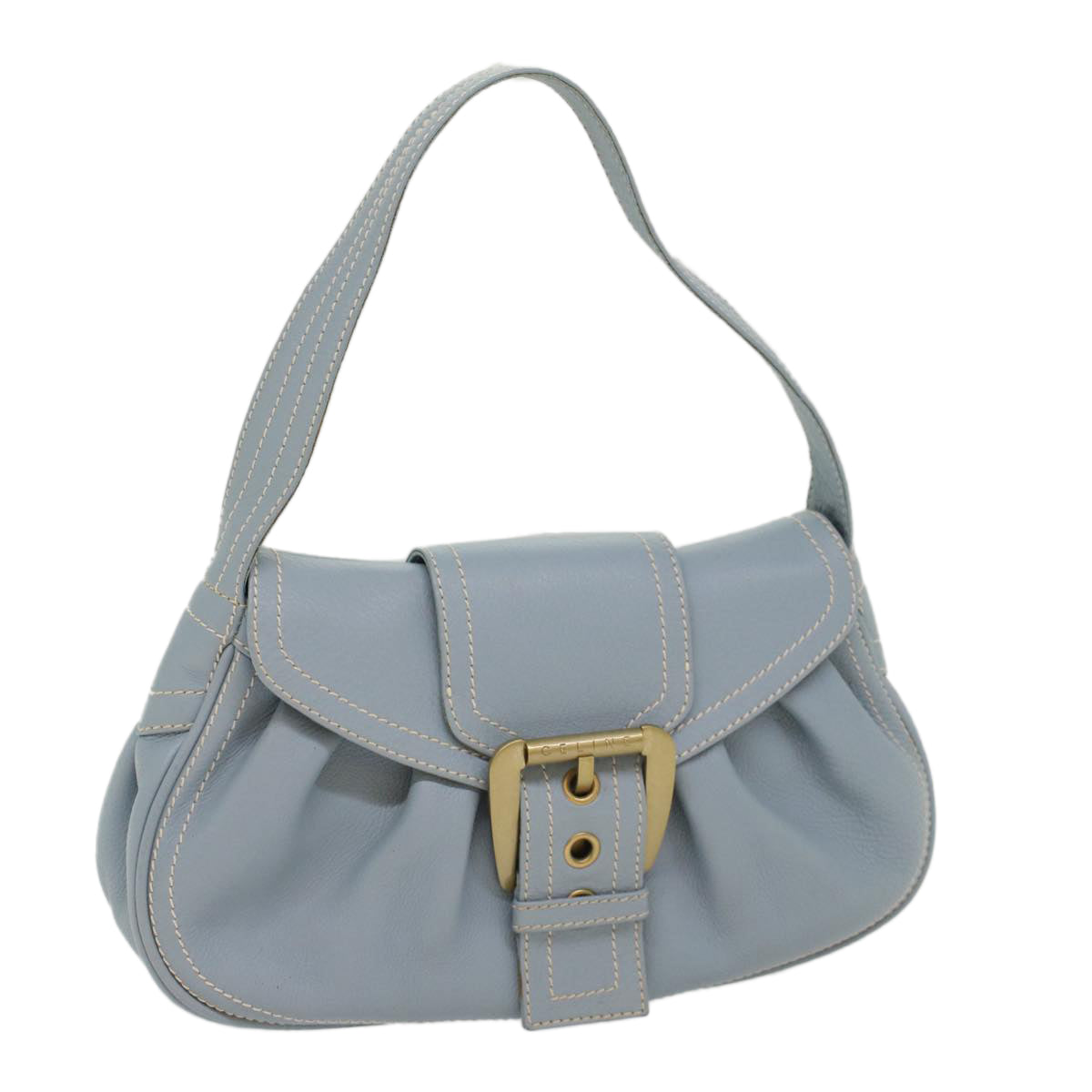 Luxury CELINE Shoulder Bag Leather Light Blue  ep1618