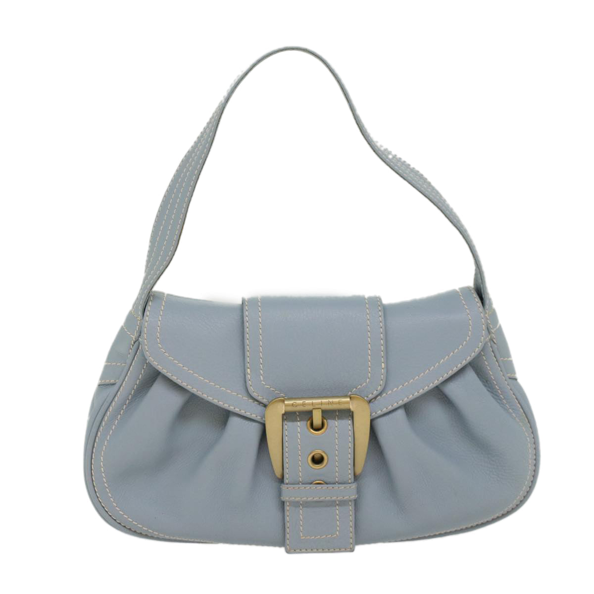 Luxury CELINE Shoulder Bag Leather Light Blue  ep1618