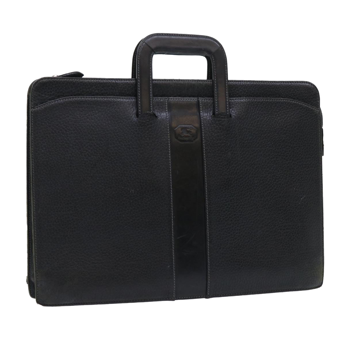 Luxury BurberrySs Hand Bag Leather Black Auth ep1643