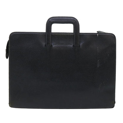 Luxury BurberrySs Hand Bag Leather Black Auth ep1643