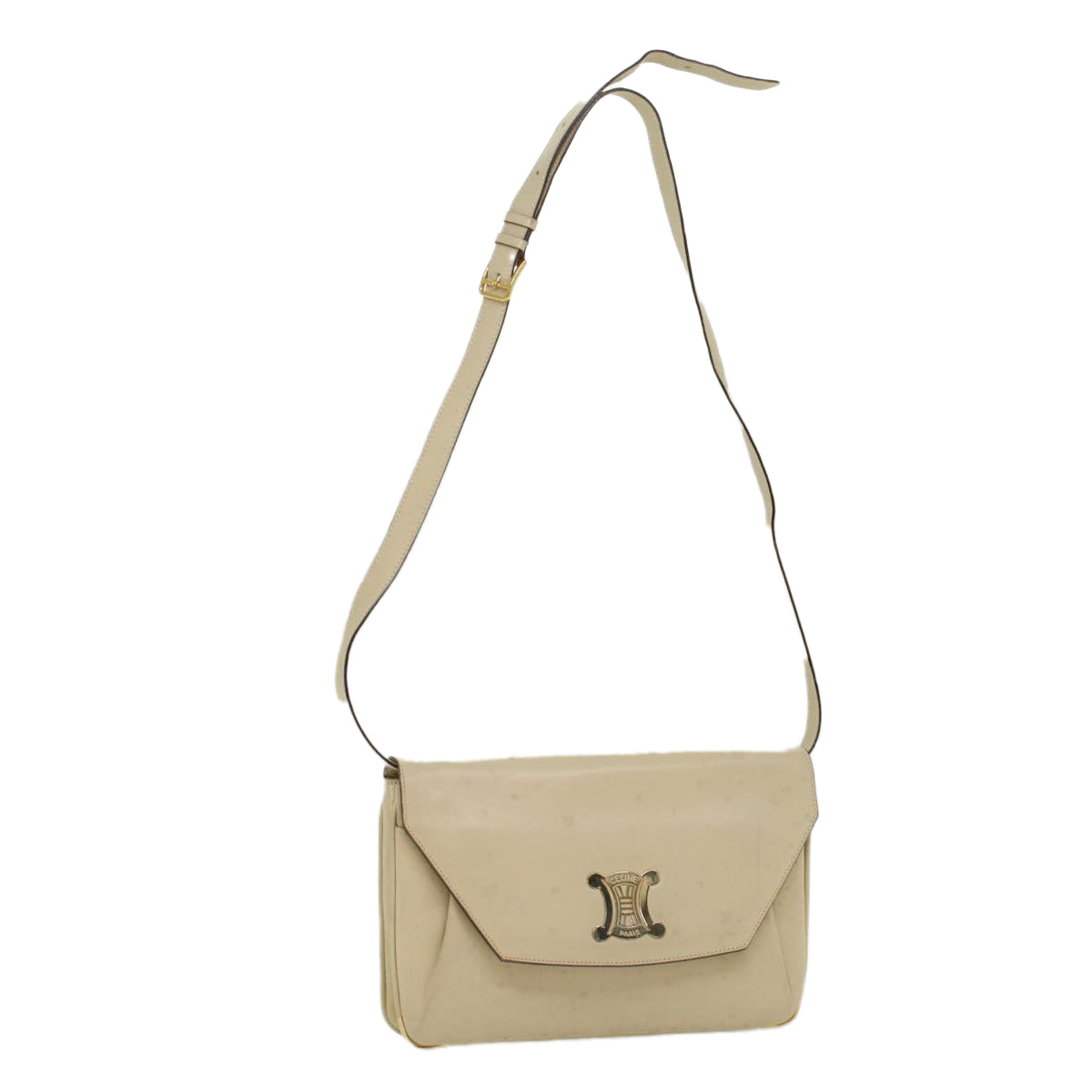 Luxury CELINE Shoulder Bag Leather Beige  ep1657