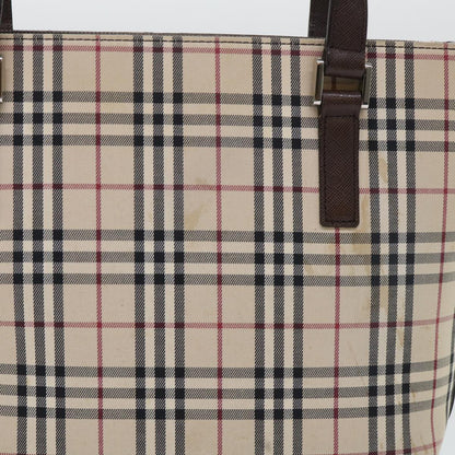 Luxury Burberry Shoulder Bag Nylon Leather Beige Auth ep1699