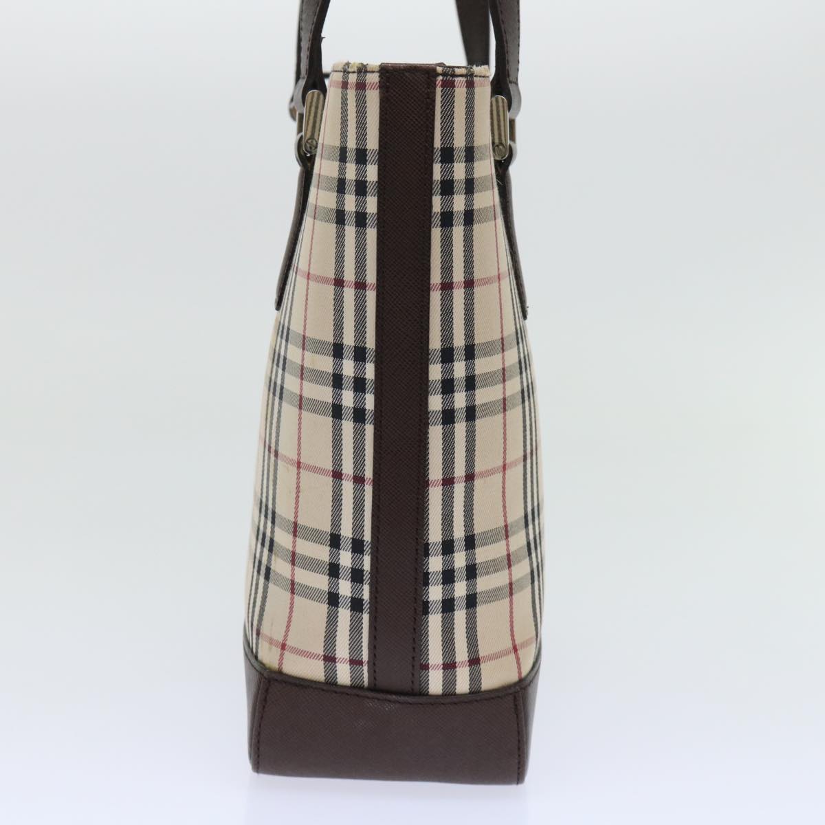 Luxury Burberry Shoulder Bag Nylon Leather Beige Auth ep1699
