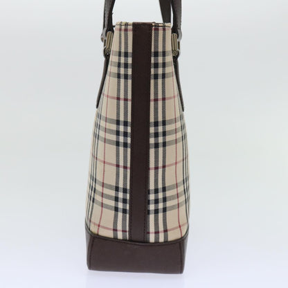 Luxury Burberry Shoulder Bag Nylon Leather Beige Auth ep1699