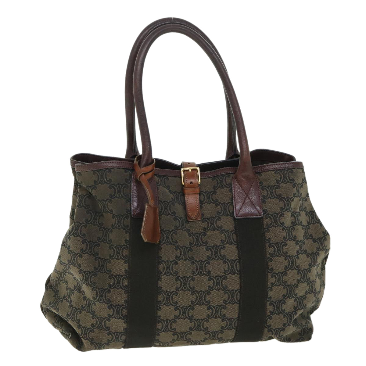 Luxury CELINE Macadam Canvas Shoulder Bag Brown  ep1795