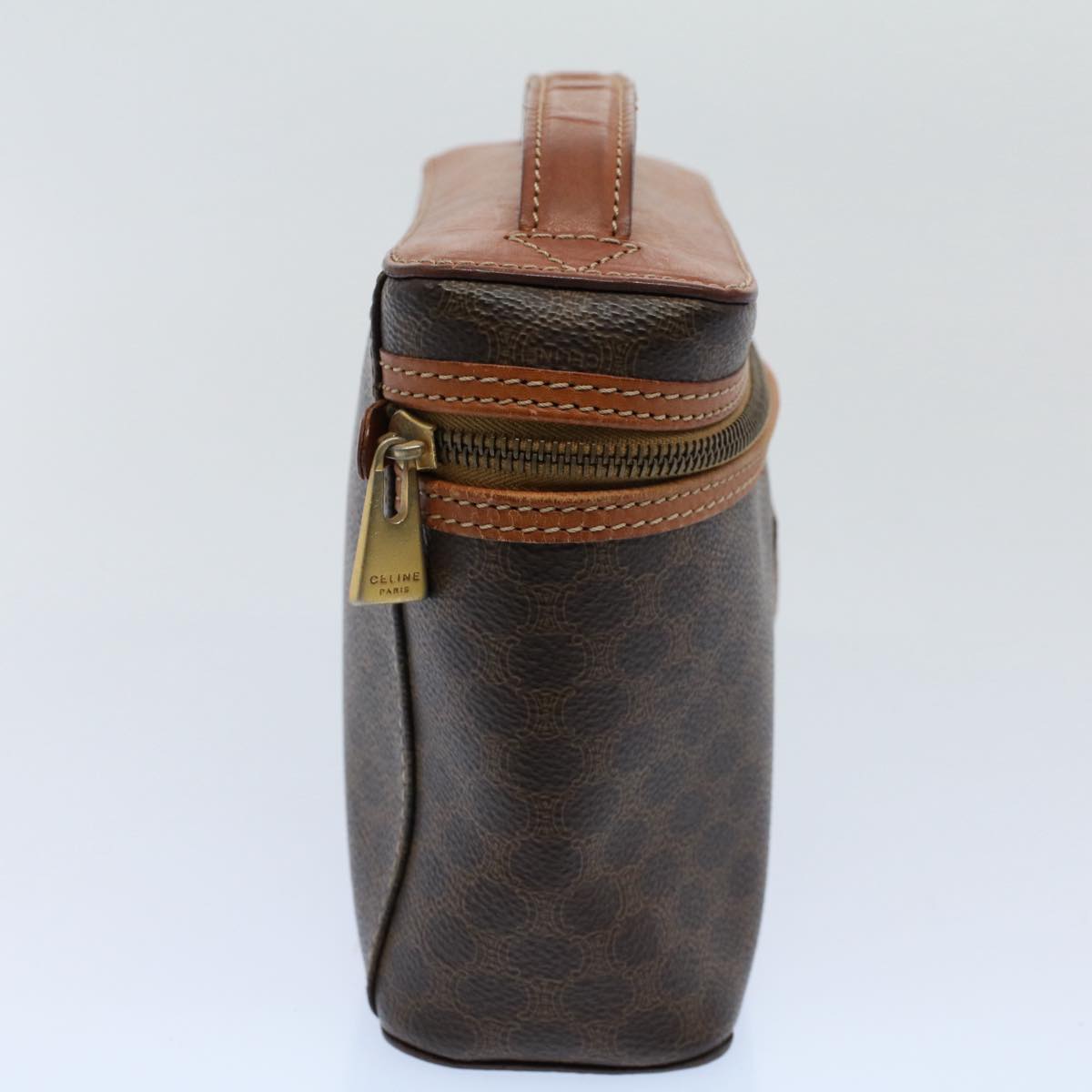 Luxury CELINE Macadam Canvas Hand Bag PVC Leather Brown  ep1829