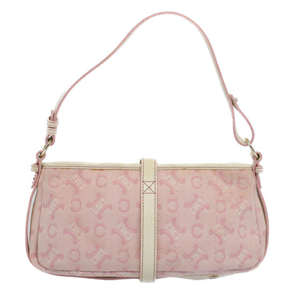 Luxury CELINE C Macadam Canvas Shoulder Bag Leather Pink  ep1844
