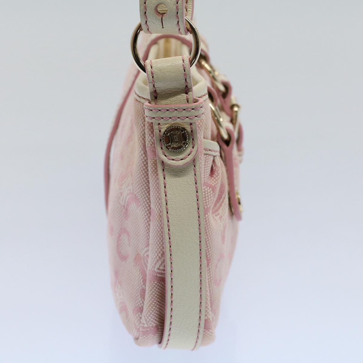 Luxury CELINE C Macadam Canvas Shoulder Bag Leather Pink  ep1844