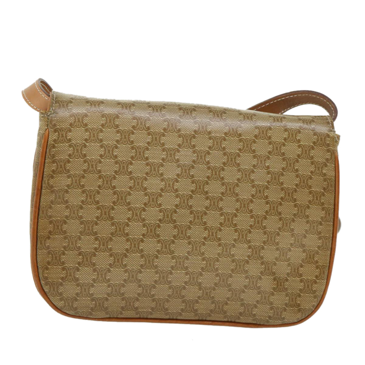 Luxury CELINE Macadam Canvas Shoulder Bag Beige  ep1877