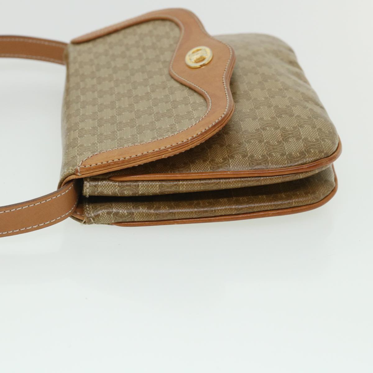 Luxury CELINE Macadam Canvas Shoulder Bag Beige  ep1877
