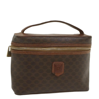 Luxury CELINE Macadam Canvas Hand Bag PVC Leather Brown  ep1954