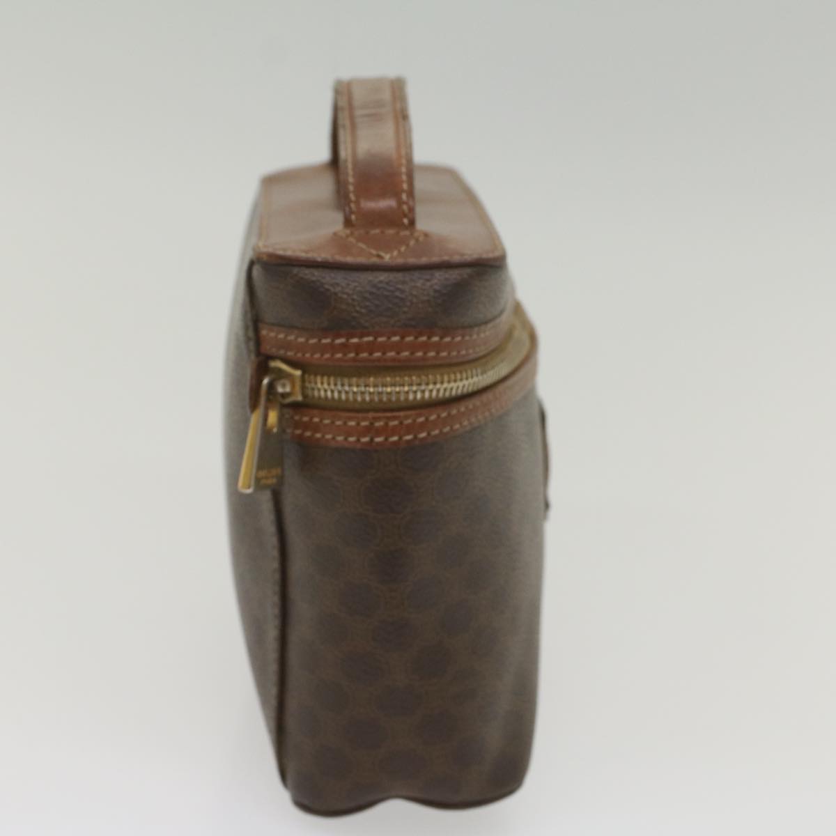 Luxury CELINE Macadam Canvas Hand Bag PVC Leather Brown  ep1954